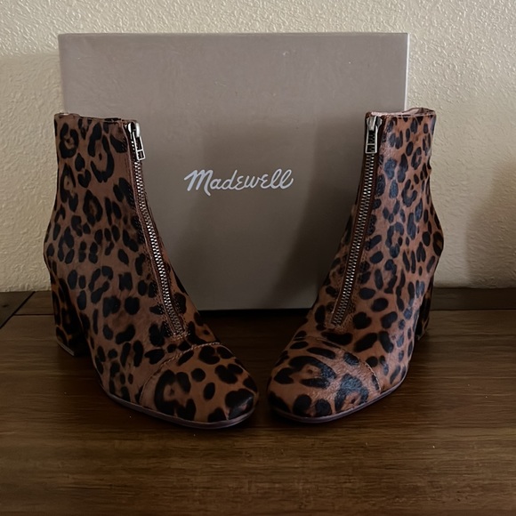 Madewell Leopard Calf Hair Booties - Picture 1 of 6